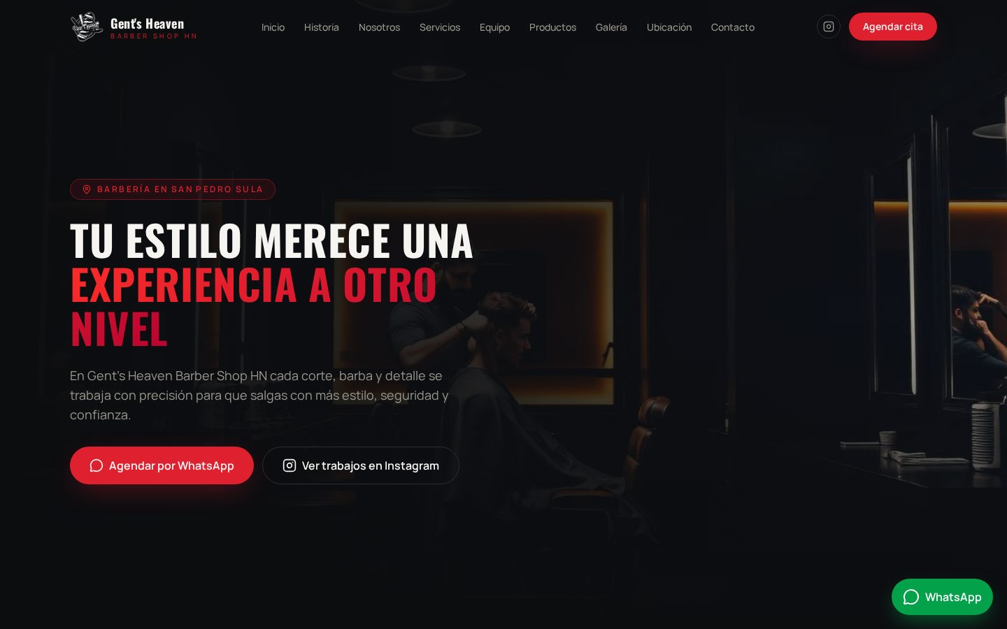Gents Heaven — Web, sitio web por Cresova