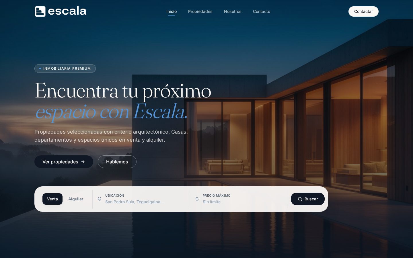 Escala Realtor — Sistema, sitio web por Cresova