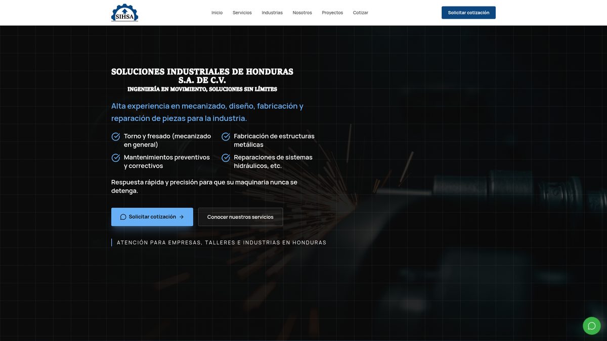 SIHSA — Sistema, sitio web por Cresova