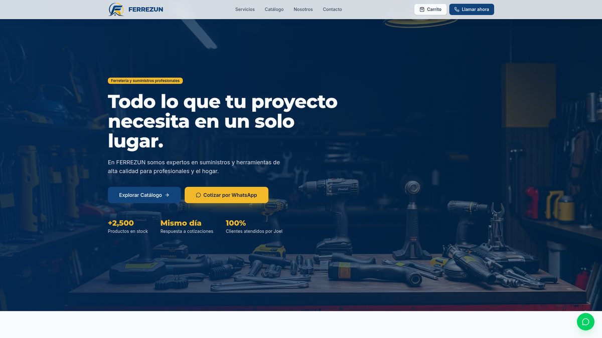 Ferrezun — E-commerce, sitio web por Cresova